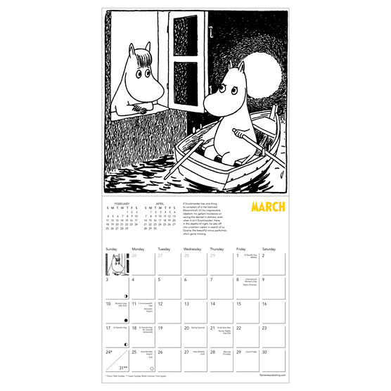 Moomin 2024 mini wall calendar 2024 | Calendars | Tate Shop | Tate